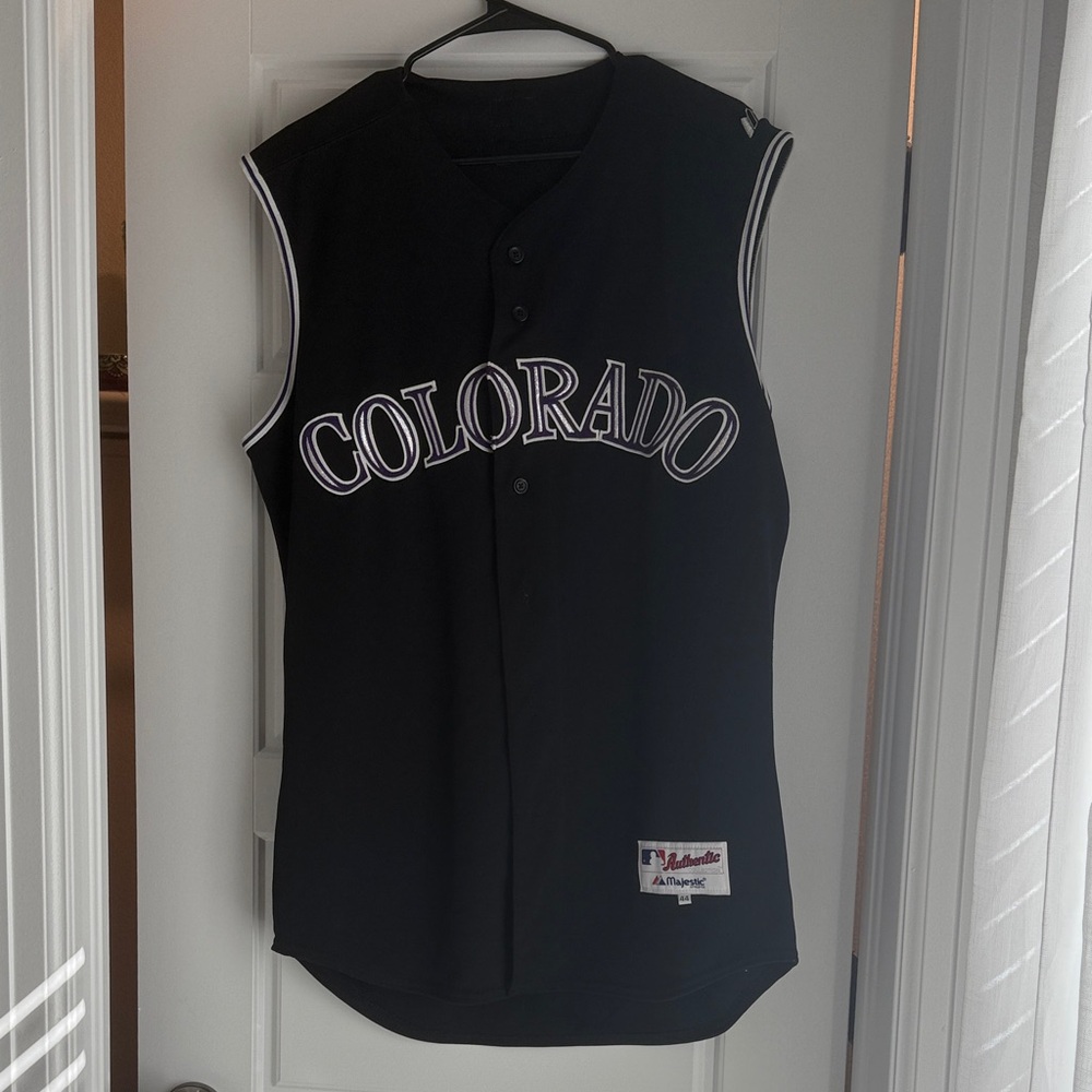 Majestic Black Colorado Sleeveless Jersey
